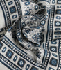 Foulard carré en soie imprimé blanc et vert Dolce &amp; Gabbana
