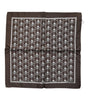 Dolce & Gabbana Brown Skull Silk Square Men Foulard Scarf