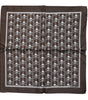 Dolce & Gabbana Brown Skull Silk Square Men Foulard Scarf