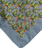 Dolce & Gabbana Gray Green Cactus Print Square Foulard Scarf
