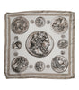 Dolce & Gabbana Beige Graphic Silk Square Men Foulard Scarf