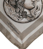 Dolce & Gabbana Beige Graphic Silk Square Men Foulard Scarf