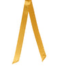 Dolce & Gabbana Yellow Satin Silk Skinny Foulard Wrap Scarf