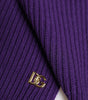 Dolce & Gabbana Purple DG Logo Neck Warmer Wrap Shawl Scarf