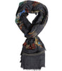 Dolce & Gabbana Gray Graphic Print Warmer Wrap Shawl Scarf