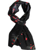 Dolce & Gabbana Black Floral Print Neck Warmer Wrap Scarf