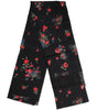 Dolce & Gabbana Black Floral Print Neck Warmer Wrap Scarf