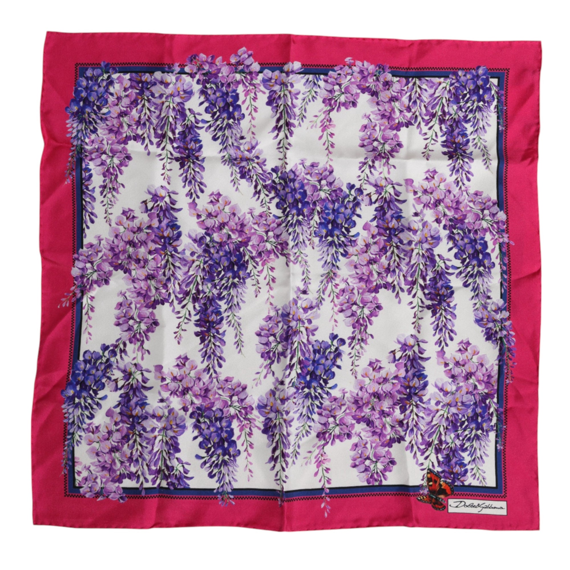Dolce & Gabbana Multicolor Floral Print Square Foulard Scarf