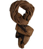 Dolce & Gabbana Brown DG Crown Neck Warmer Men Foulard Scarf