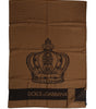 Dolce & Gabbana Brown DG Crown Neck Warmer Men Foulard Scarf