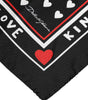 Foulard carré en soie imprimé noir Dolce & Gabbana pour homme