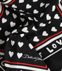 Foulard carré en soie imprimé noir Dolce & Gabbana pour homme
