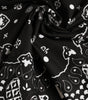 Dolce & Gabbana Black White Bandana Square Men Foulard Scarf