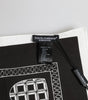 Dolce & Gabbana Black White Bandana Square Men Foulard Scarf