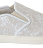 Mocassins élégants blanc cassé Dolce &amp; Gabbana pour femmes