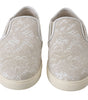 Mocassins élégants blanc cassé Dolce &amp; Gabbana pour femmes
