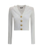 Balmain Ribbed and braided Cardigan