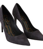 Dolce & Gabbana Gray Suede Leather Stiletto  Shoes Heels