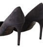 Dolce & Gabbana Gray Suede Leather Stiletto  Shoes Heels