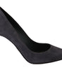 Dolce & Gabbana Gray Suede Leather Stiletto  Shoes Heels
