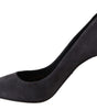 Dolce & Gabbana Gray Suede Leather Stiletto  Shoes Heels