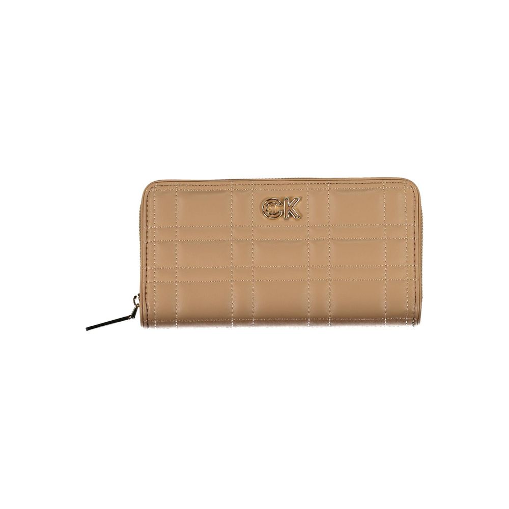 Portefeuille Calvin Klein en polyester beige