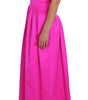 Dolce & Gabbana Pink Silk Long Sheath Ball Gown Dress