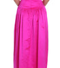 Dolce & Gabbana Pink Silk Long Sheath Ball Gown Dress