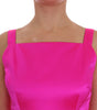 Dolce & Gabbana Pink Silk Long Sheath Ball Gown Dress