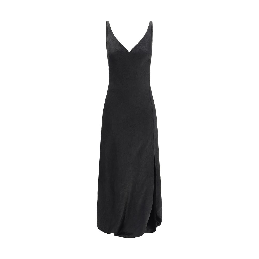 Robe longue à finition craquelée Alexander McQueen