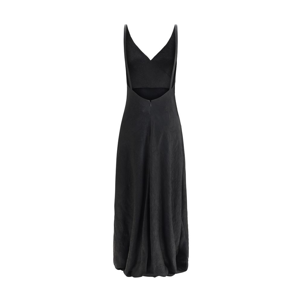 Robe longue à finition craquelée Alexander McQueen