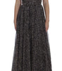 Dolce & Gabbana Dark Silk Shift Gown Full Length Dress