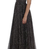 Dolce & Gabbana Dark Silk Shift Gown Full Length Dress