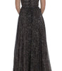 Dolce & Gabbana Dark Silk Shift Gown Full Length Dress