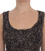 Dolce & Gabbana Dark Silk Shift Gown Full Length Dress