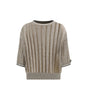 Brunello Cucinelli Openwork knit pattern Sweater with sequins