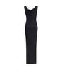 Robe longue drapée en jersey Versace