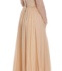 Dolce & Gabbana Beige Silk Ball Gown Full Length Dress