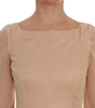 Dolce & Gabbana Beige Silk Ball Gown Full Length Dress