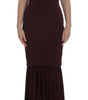 Dolce & Gabbana Bordeaux Stretch Full Length Sheath Dress