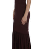 Dolce & Gabbana Bordeaux Stretch Full Length Sheath Dress