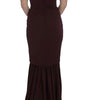 Dolce & Gabbana Bordeaux Stretch Full Length Sheath Dress