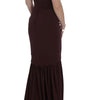 Dolce & Gabbana Bordeaux Stretch Full Length Sheath Dress