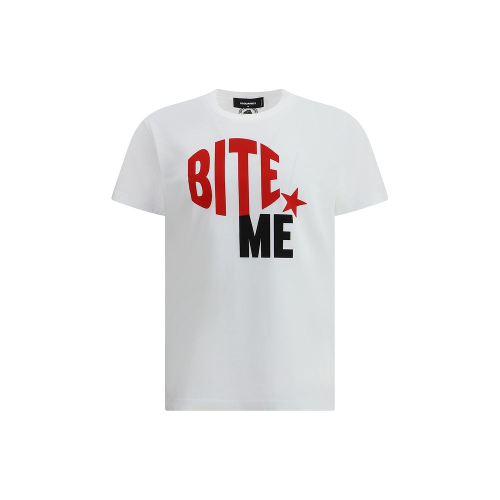 T-shirt Dsquared² blanc imprimé maxi