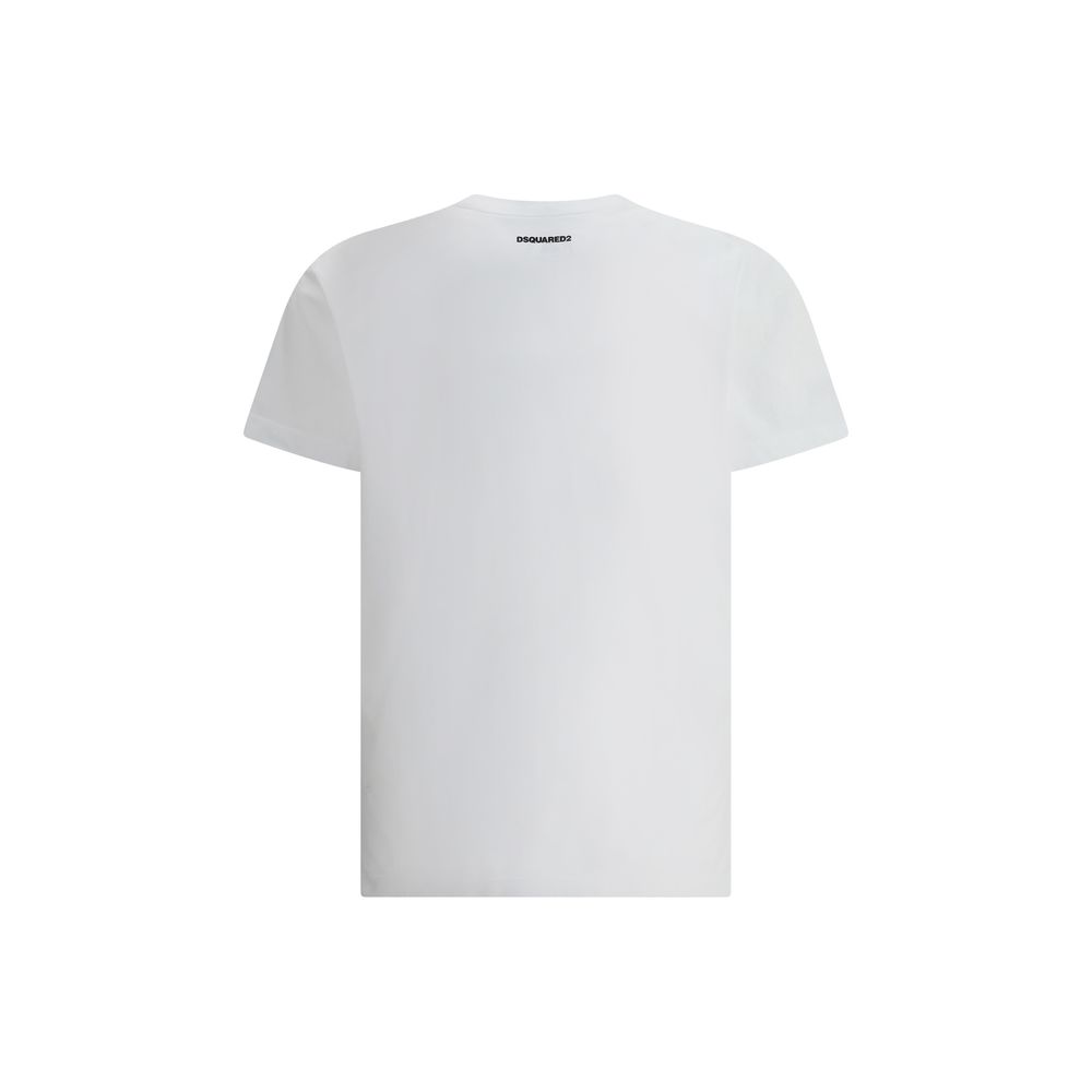 T-shirt Dsquared² blanc imprimé maxi