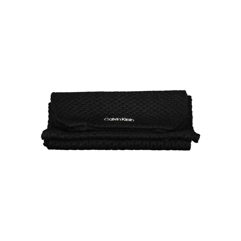 Écharpe en laine d'alpaga noire Calvin Klein