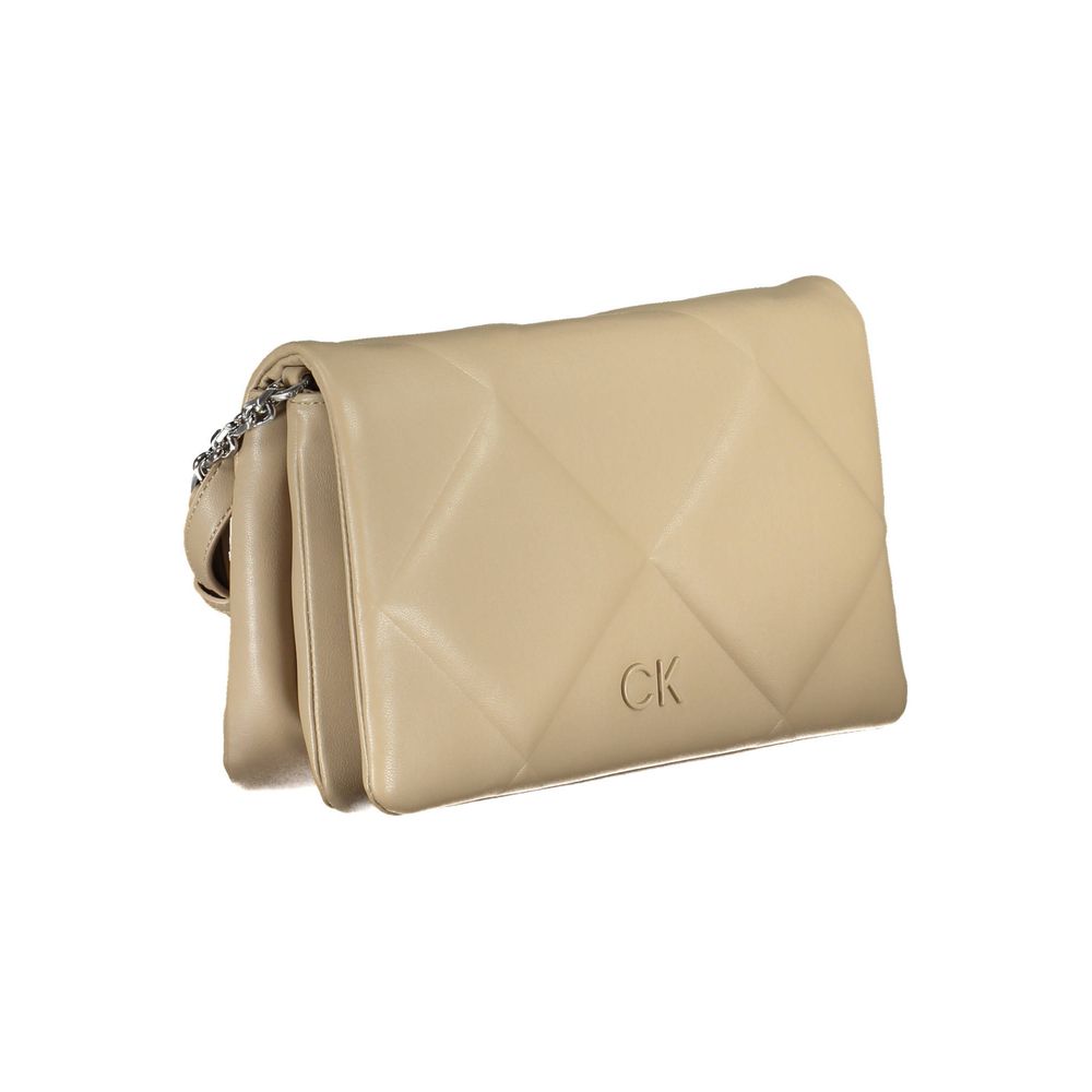 Sac à main en polyester beige Calvin Klein