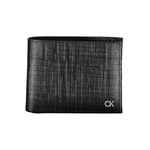 Portefeuille en cuir noir Calvin Klein