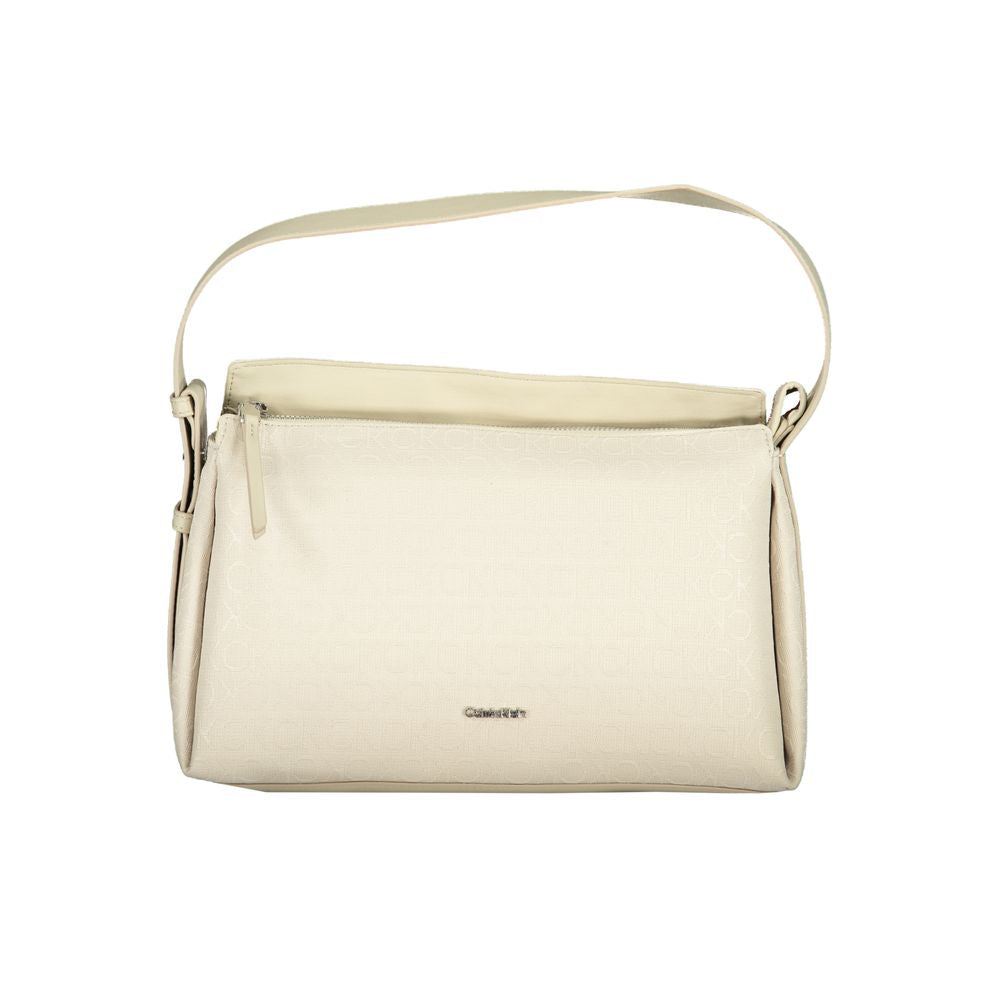 Sac à main en polyester beige Calvin Klein