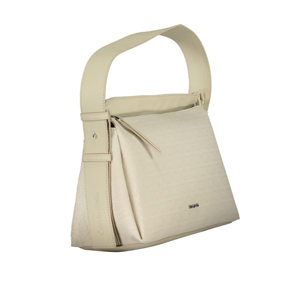 Sac à main en polyester beige Calvin Klein